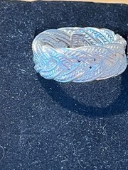 Vintage 925 Sterling Silver NF Braided Basket Weave Ring Unisex size 7.5