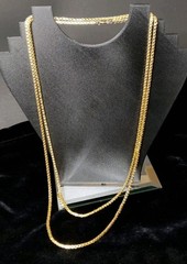 Vintage Gold Tone Box Chain 54-in Length Multiple Ways To Wear Lightweight Retro