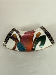 Vintage Cloisonne Enamel Scarf Slide