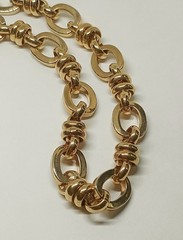 Vintage Francesca Visconti Chunky Gold Tone Chain Heavy Link Choker Necklace 20”