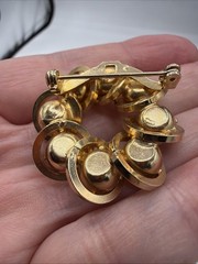 Judy Lee Brooch Celeste Rhinestone Circle Unsigned Vintage