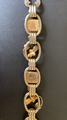 Vintage Juliana DeLizza & Elster D&E 5 Link Bracelet Unsigned White Milk Glass