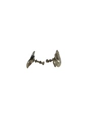 Vintage Sterling Silver Swan Screw Back Earrings .75 x .5 Inches