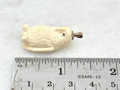 Vintage 10k Gold Hand Carved White Owl Pendant Wise Owl Masterful Artisan