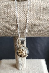 Vintage Helen Andrews HAN 925 Sterling Silver Sun Harmony Ball Chime Necklace