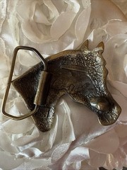 VINTAGE – HORSE HEAD – BELT BUCKLE – 1976