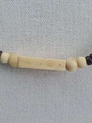 Wooden Round Heishi Beaded Surfer Necklace Choker Tribal Boho Ethnic Cream