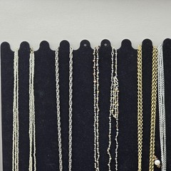 Vintage Necklace Lot Beaded Charm Chain Layering Gold Tone Silver Tone