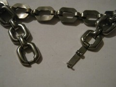 1930s Coro (Straight line mark, non-cursive “r”) Link Bracelet Ideal for Charms