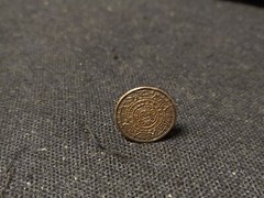Antique Taxco Mayan Sterling Silver Pin .5 Inches