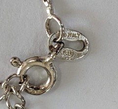 Vintage cookie lee filigree pendant on a sterling silver chain FREE SHIPPING