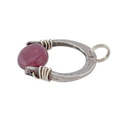 Vintage Sterling Silver 925 Sapphire Pendant