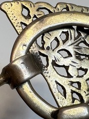 Antique Moroccan North Africa Berber Fibula Jewelry Brooch Solid Silver Openwork