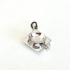 Vintage Danecraft Signed 925 Sterling Silver School Graduation Cap Hat Charm