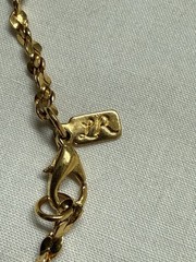 LR LADT Remington goldtone Sparkly Twisted Chain Necklace 24″