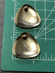 Vintage 1.3” Triangular Textured Gold Tone Retro Drop Earrings