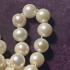Necklace Cultured Pearl 14k 9mm Ball Clasp Big Pearls 10mm To 11mm Big Pearls