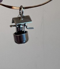 Vintage Sterling Silver Wishing Well Water Charm 3D Moveable Handle