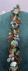 Juliana D&E Blue Aurora Borealis Rhinestone 5-Link Bracelet