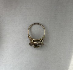 Vintage Victorian-Style Rhinestone Cluster Ring Size 5.5