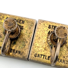 Vintage Stephen Austin Cattle Brand Screw Back Earrings STERLING 11.75g