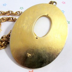 Vtg Runway Rare NAPIER Blue Enamel White Cab Pendant Necklace Book Pc BERTOLLI