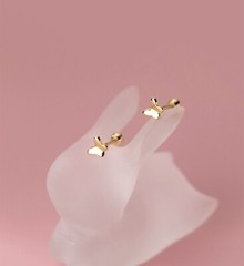 Screw back earrings Butterfly Studs Tragus/Cartilage/Helix Balls Silver Gold