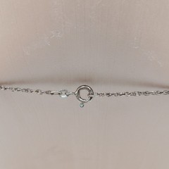 925 SJC Faith in God Necklace 18in Sterling Silver 3g Rope Chain Oval Pendant