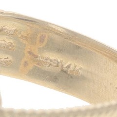 Yellow Gold Ruby Diamond Vintage Ring – 14k Round .42ctw Intertwinted Rope