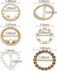 Scarf Ring Clip Shirt Clip T-Shirt Tie Ring Clips for Women and Slide Tshirt Twi