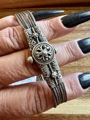 Vintage European Silver 7 Strand 8 Inch Bracelet From The Netherlands