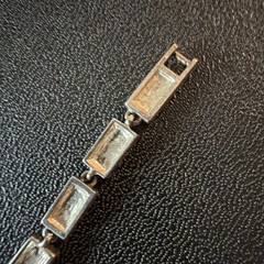 Silver Tone And Black Vintage Bracelet