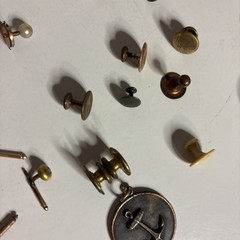 Varied Lot of Vintage Collar Buttons & Studs. Costume, Jewelry, And More.