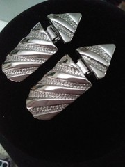 Vintage Silver Toned Clip On Earrings