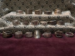 Spoon Ring Lot Of 18 Silver Plated &Stainless Steel Antique & Vintage