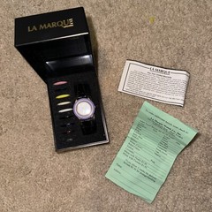 La Marque Interchangeable Watch w/ 10 Different Colors Beautiful New w/papers