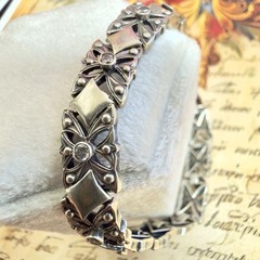 925 Sterling Silver Vintage East European Designer Bracelet – 6.75″ 15g -#1943