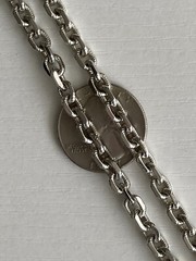 Vintage Kramer Necklace Silver Tone 20in Plus 3.5in Tassel Oval Link Chain 40.2g