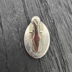 Vintage Stuckey Speer 925 Sterling Silver Oval Tie Clip Blank Mid Century Bar