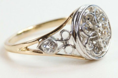 Antique 1930’s Diamond Engagement 14KY/W Ring Size 5.25 UK-K EGL USA Deco