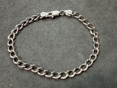 3.83g Vintage Sterling Silver 925 Chain Link Bracelet Lobster Clasp 6.2 in M