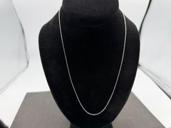 1.04g Vintage Sterling Silver 925 Adjustable Cable Chain Link Necklace 21 in M