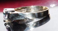 14k yellow gold sz-7.5 ring 1.12ct Mystic treated topaz diamond 4.3gr N2341E