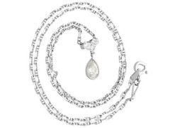 Antique 0.68Ct Diamond and 9k White Gold Necklace Circa 1930