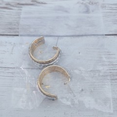 Vintage Earrings for Pierced Ears Gold/Silver Tone Hoops – Condition Issues