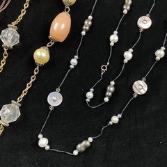 1970s 1980s 1990s Costume Necklace Earrings Lot Anne Klein Pearl MOP Dangle Etc.