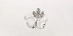 Floral Brooches/Pins with Rhinestones in the Center