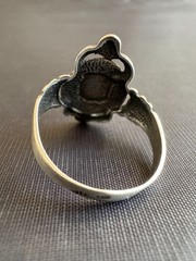 Vintage 925 Sterling Silver Southwestern Blue Gemstone Ring Size 8.75 US