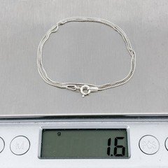 Vintage Italian Sterling Silver 925 Box Chain Necklace 17.75″