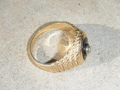 14K GOLD RING W/ DIAMOND & BLACK ONYX GOLD RINGS MENS JEWELRY BULLION 13.4 GR